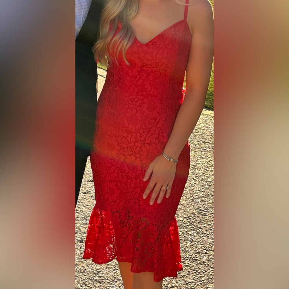 Guess Red Lace Dress
